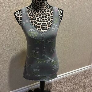 Fox girls racerback tank top, vintage, size M